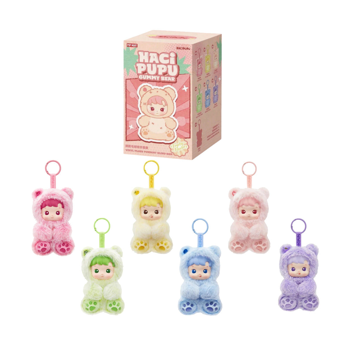 POP MART Labubu HACI PUPU Gummy Bear Original " Cherry Flavor" (Rosa) - Wiztex.de