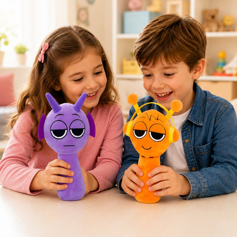 Sprunki Plüschtier (Lila-Orange Set 2, 2er-Pack)