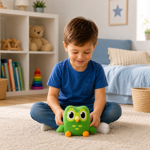 Duolingo Grüne Eule Plüschtier