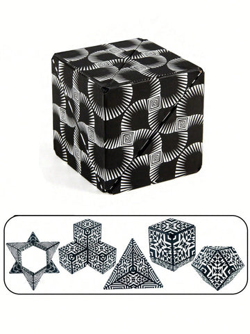 Magnetic 3D Magic Cube Puzzle Schwarz & Weiß - Wiztex.de