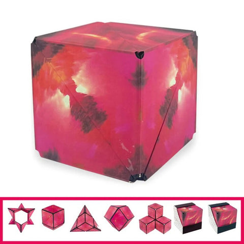 Magnetic 3D Magic Cube Puzzle Rotes Feuer - Wiztex.de
