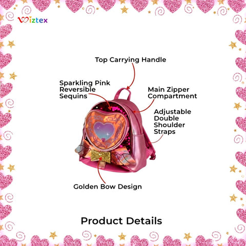 Glänzendes Herz Kindergarten Rucksack - Wiztex.de