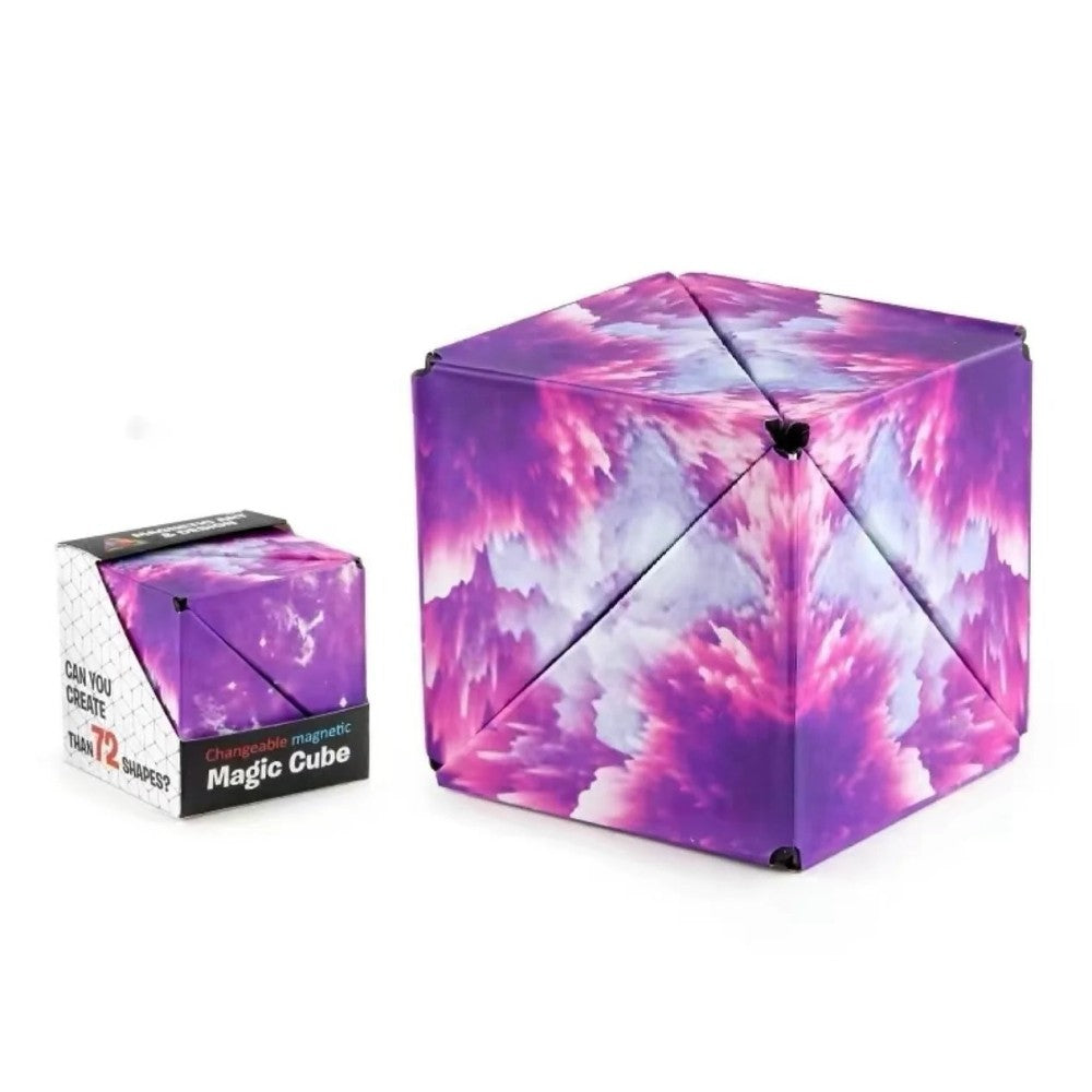 Magnetic 3D Magic Cube Puzzle Lila Stein - Wiztex.de