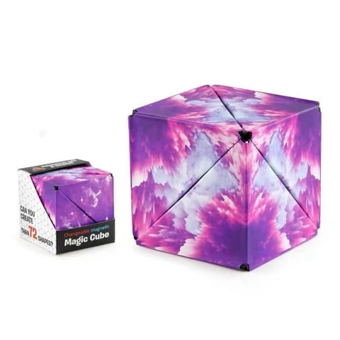 Magnetic 3D Magic Cube Puzzle Lila Stein - Wiztex.de