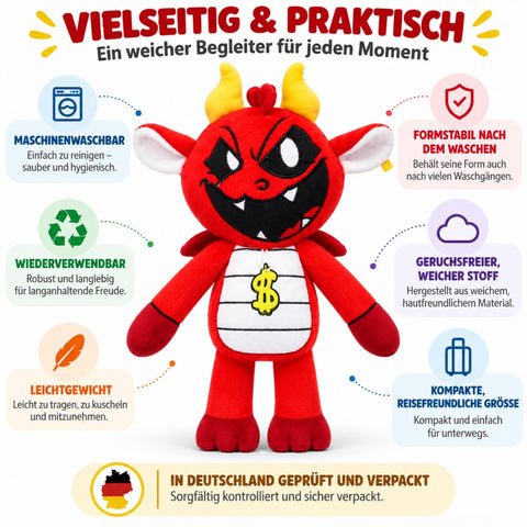 Nightmare Monster Playtime Critters Peluche Simon-Smoke Rojo