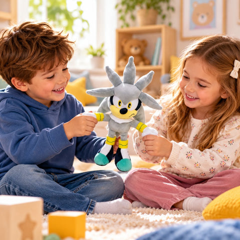 Colección de erizos Wiztex Silver, peluche de 28 cm