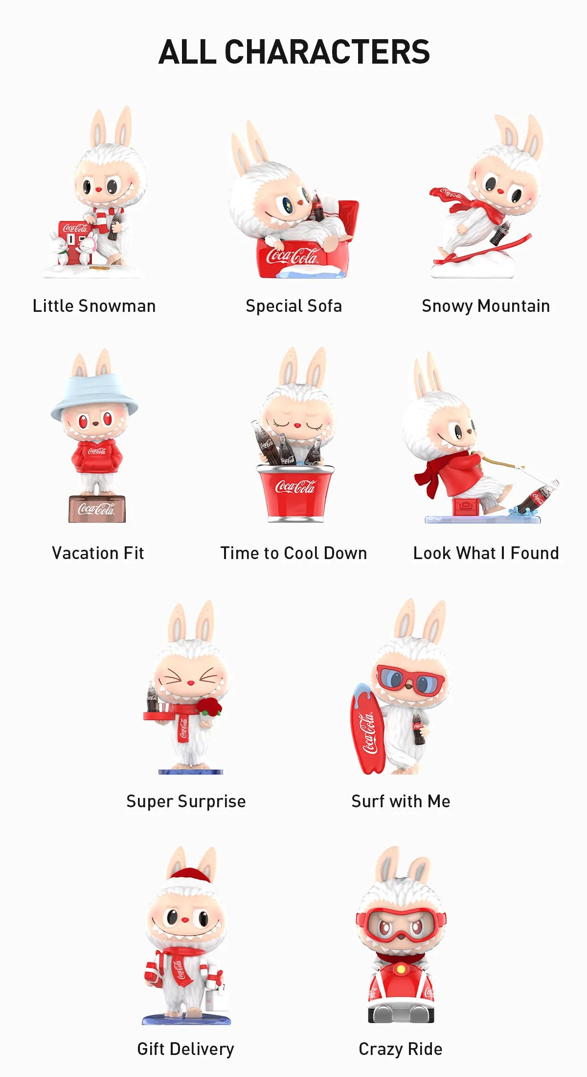 POP Mart Labubu The Monsters Coca Cola Series Blind Box Vinyl Face Sammlerfigur 10-teiliges Set - Wiztex.de