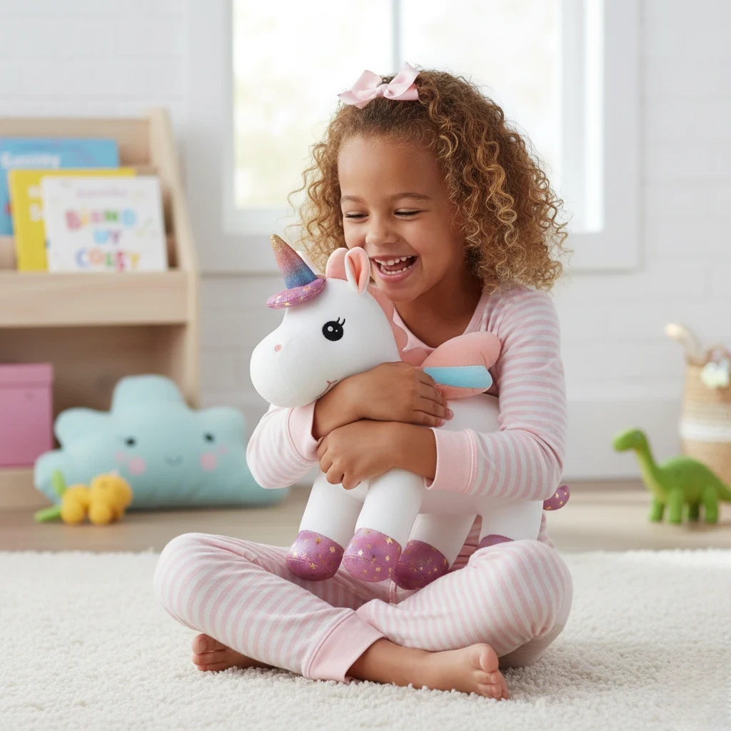 Einhorn Plüschtier 28 cm Weiß - Wiztex.de