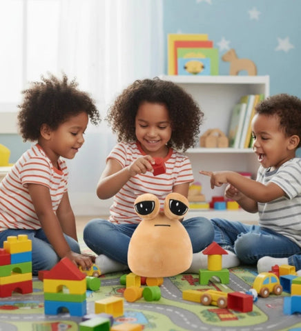 Pou Plüschtiere Kollektion Beige Sad Pou Plüschtier - Wiztex.de