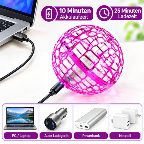 Flynova Pro Bola voladora con mando a distancia, bola flotante de mano (morado)