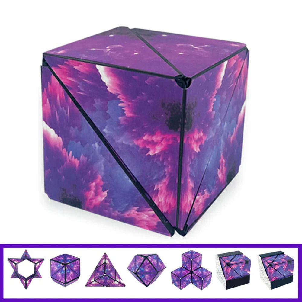 Magnetic 3D Magic Cube Puzzle Lila Stein - Wiztex.de
