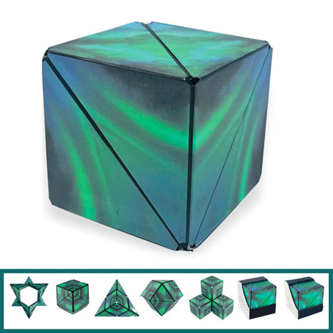 Magnetic 3D Magic Cube Puzzle Grün Kristall - Wiztex.de