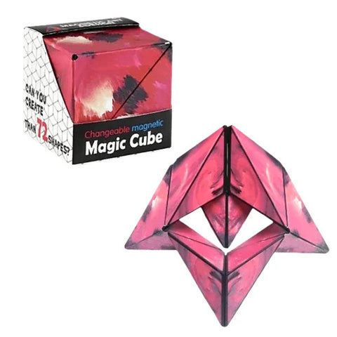 Magnetic 3D Magic Cube Puzzle Rotes Feuer - Wiztex.de