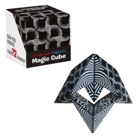 Magnetic 3D Magic Cube Puzzle Schwarz & Weiß - Wiztex.de