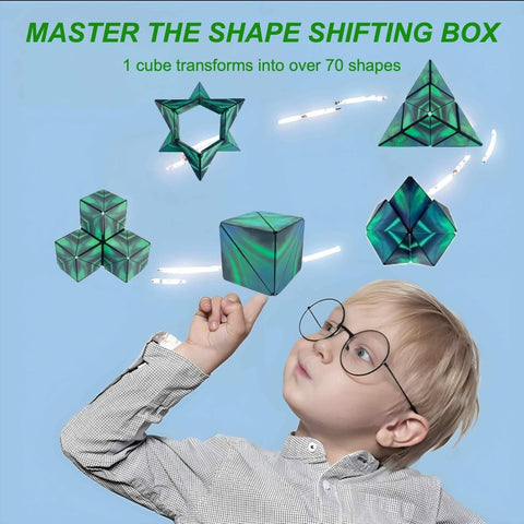 Magnetic 3D Magic Cube Puzzle Grün Kristall - Wiztex.de