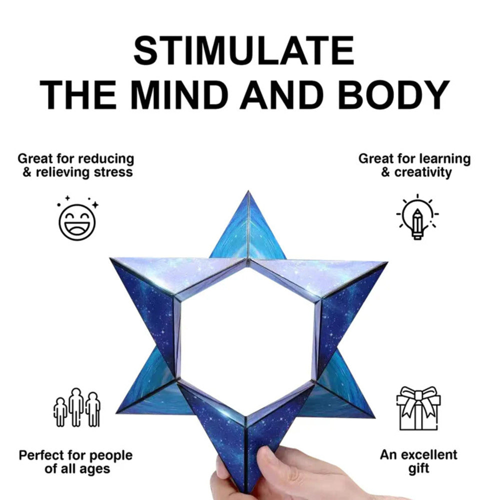Magnetic 3D Magic Cube Puzzle Ozeanblau - Wiztex.de