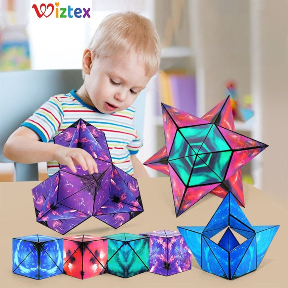 Magnetic 3D Magic Cube Puzzle Grün Kristall - Wiztex.de