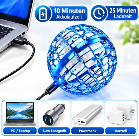 Flynova Pro Bola voladora con control remoto, esfera flotante de mano (azul)