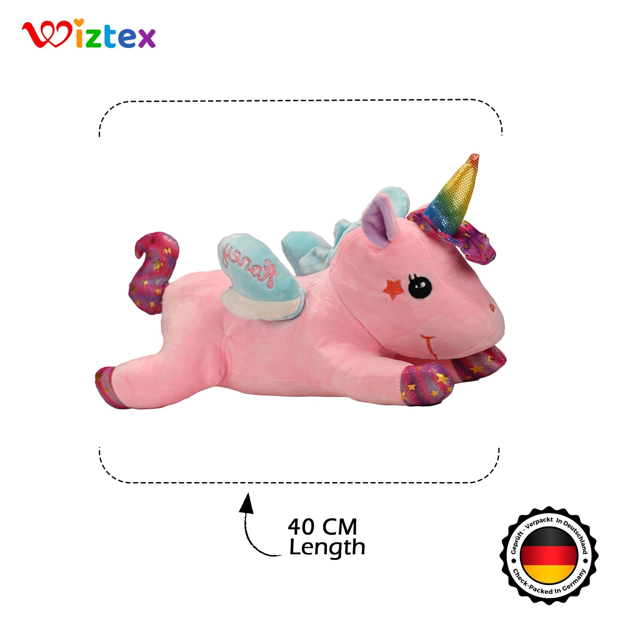 Einhorn Plüschtier 40 cm Geschenk für Kinder Rosa - Wiztex.de