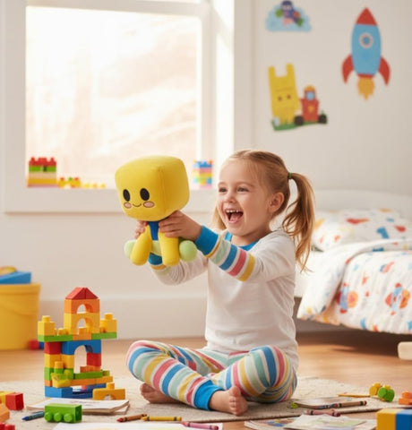 wiztex Becon Blox Buddy Plüschtier (Gelb) - Wiztex.de