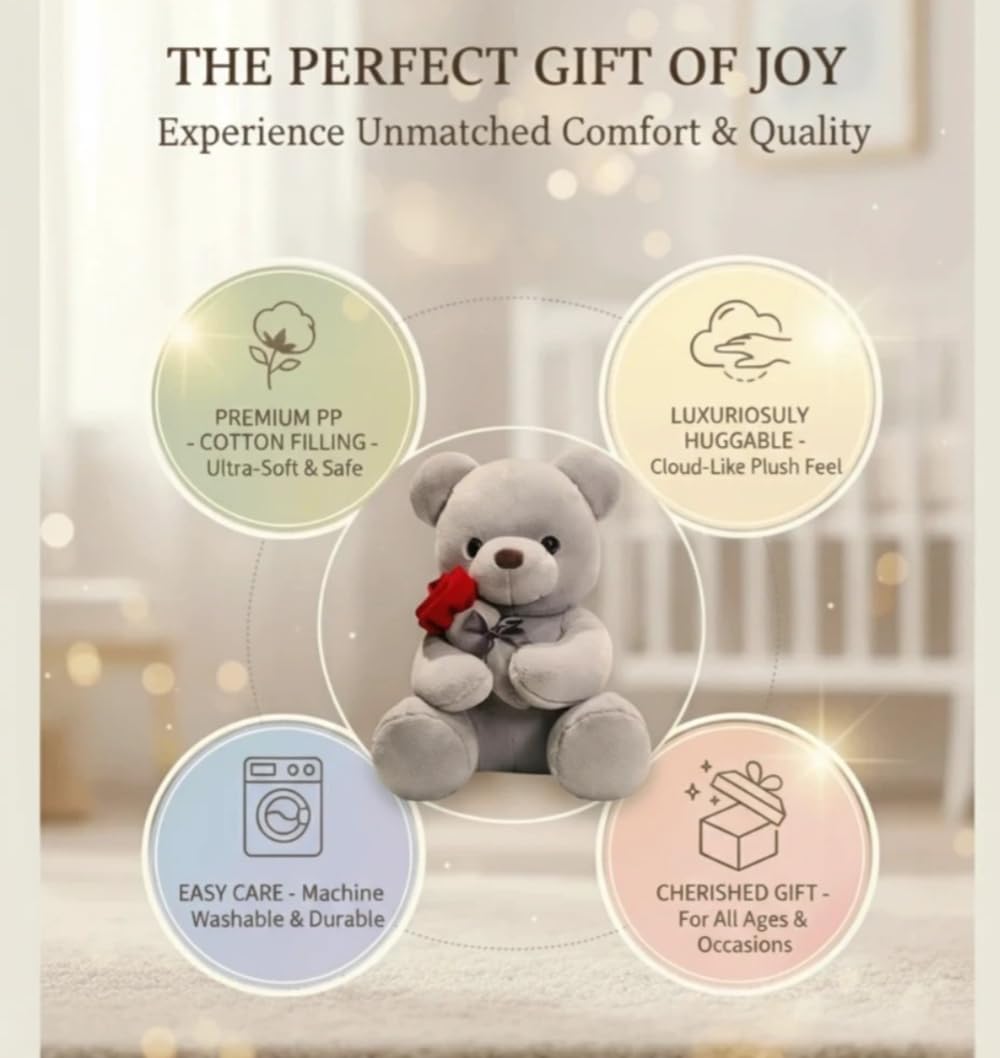 Teddy Bear Plüschtiere (Grau) - Wiztex.de