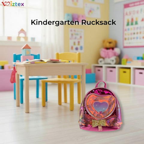 Glänzendes Herz Kindergarten Rucksack - Wiztex.de
