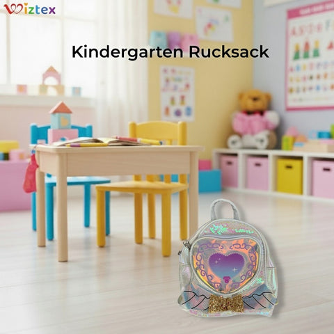 Glänzendes Herz Kindergarten Rucksack - Wiztex.de