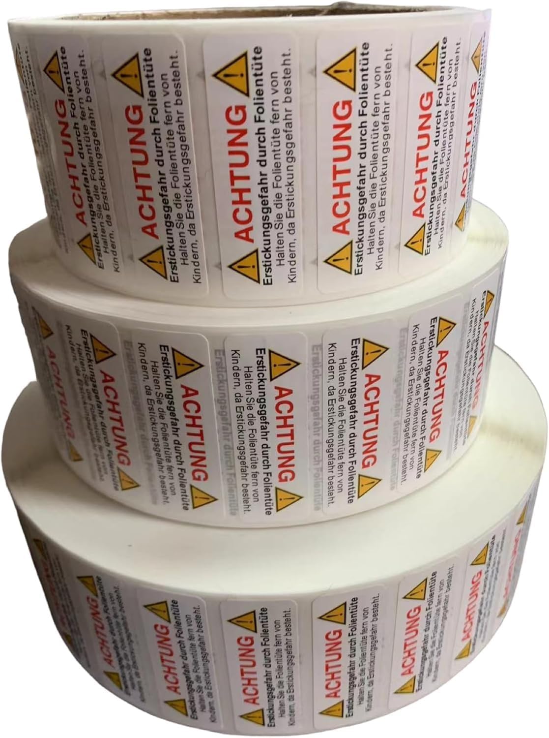 Warnaufkleber gegen Erstickungsgefahr – 45 mm x 15 mm, selbstklebend 5000