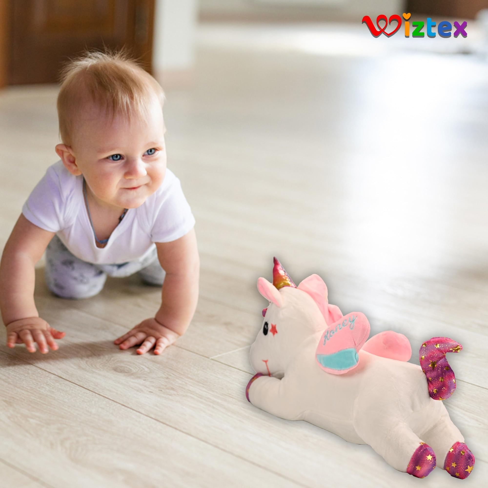 Einhorn Plüschtier 40 cm Geschenk für Kinder Weiß - Wiztex.de
