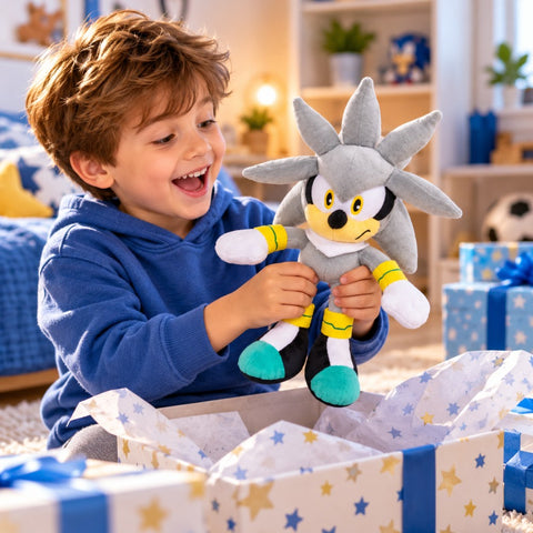 Colección de erizos Wiztex Silver, peluche de 28 cm