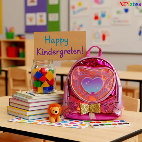 Glänzendes Herz Kindergarten Rucksack - Wiztex.de