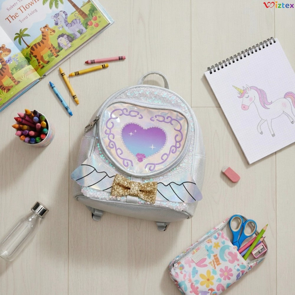 Glänzendes Herz Kindergarten Rucksack - Wiztex.de