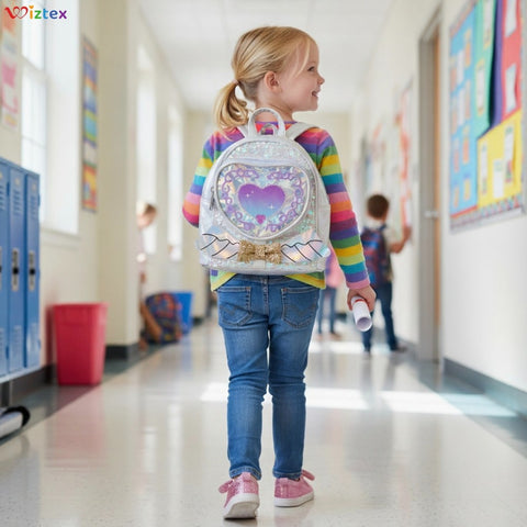 Glänzendes Herz Kindergarten Rucksack - Wiztex.de
