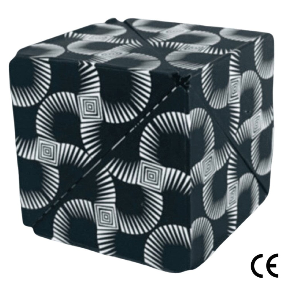 Magnetic 3D Magic Cube Puzzle Schwarz & Weiß