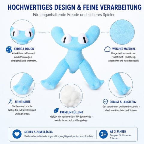 Regenbogenfreunde Cyan Plüschtier