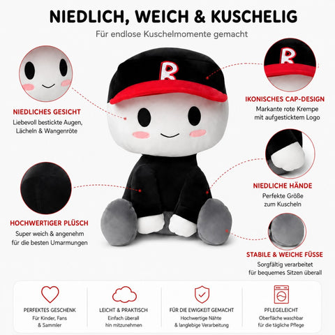wiztex Blox Buddies Bacon Plüschtier (Schwarz)