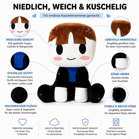 wiztex Becon Blox Buddy Plush Toy (Brown)