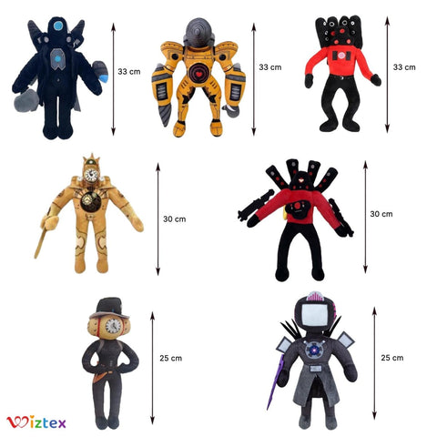 Skibidi Toilete Plüschtier (7-Stück Neu) - Wiztex.de