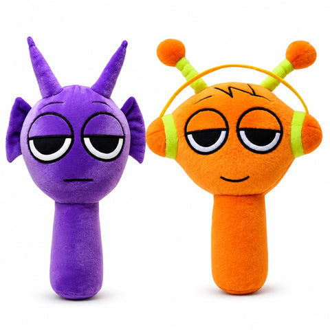 Peluche Sprunki (set morado-naranja 2, paquete de 2)