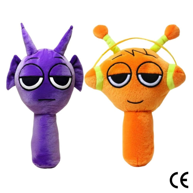 Sprunki Plüschtier (Lila-Orange Set 2, 2er-Pack)