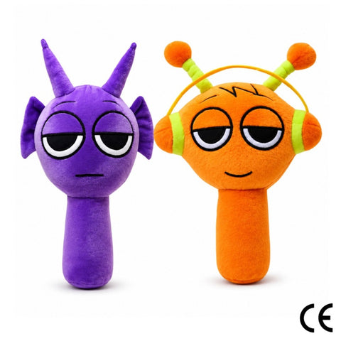 Peluche Sprunki (set morado-naranja 2, paquete de 2)