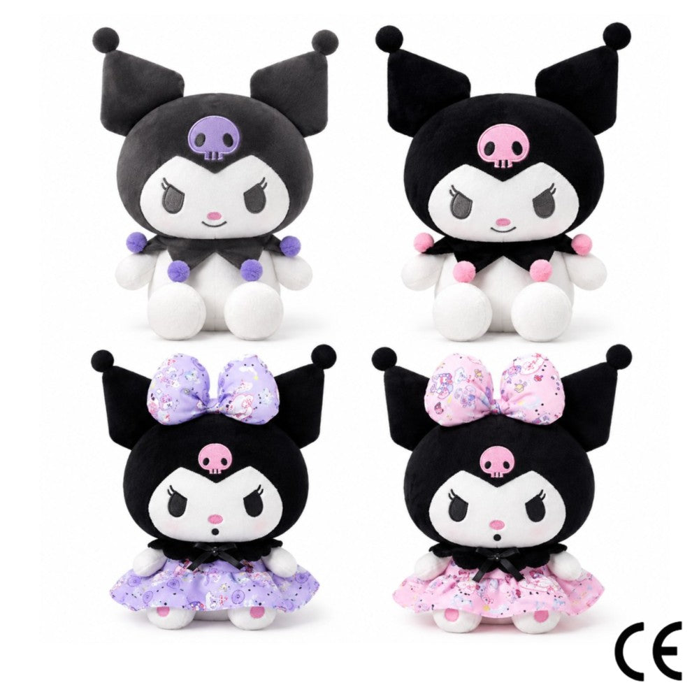 Set de 4 peluches Sanrio Kuromi de 23 cm