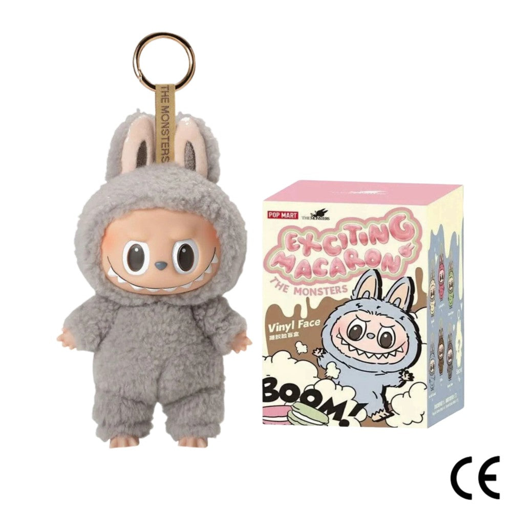 POP MART Labubu Exciting Macron "Sesame Bean" (Grau)