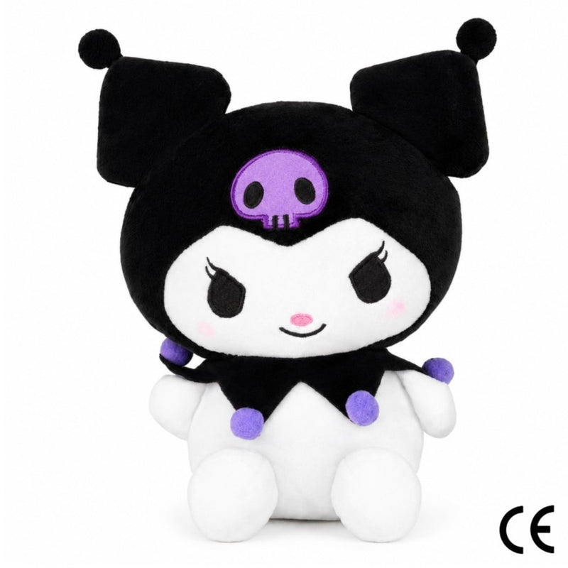 Peluche de gatito Kuromi Sanrio de 23 cm, color morado