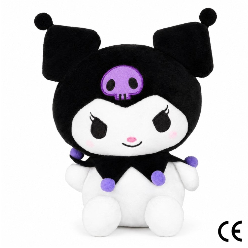 Peluche de gatito Kuromi Sanrio de 23 cm, color morado