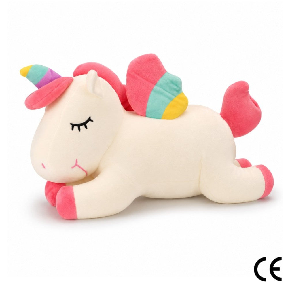 Peluche de unicornio 28 cm blanco