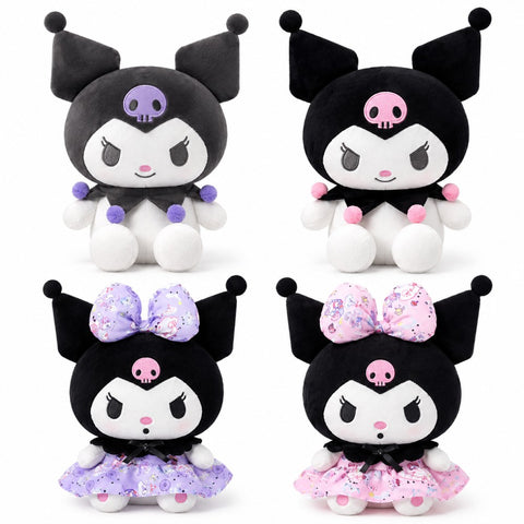 Set de 4 peluches Sanrio Kuromi de 23 cm