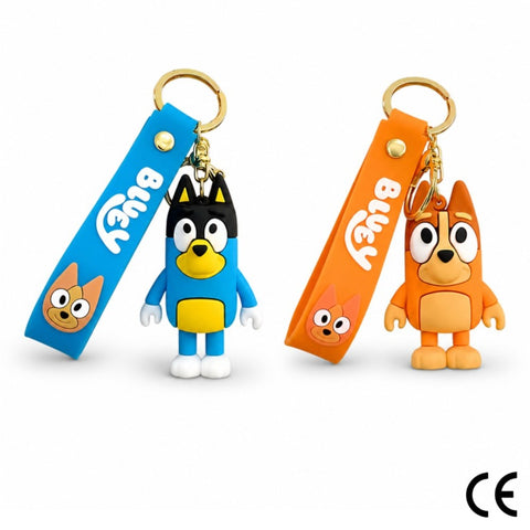 Set de llaveros de anime de Bluey y Bingo