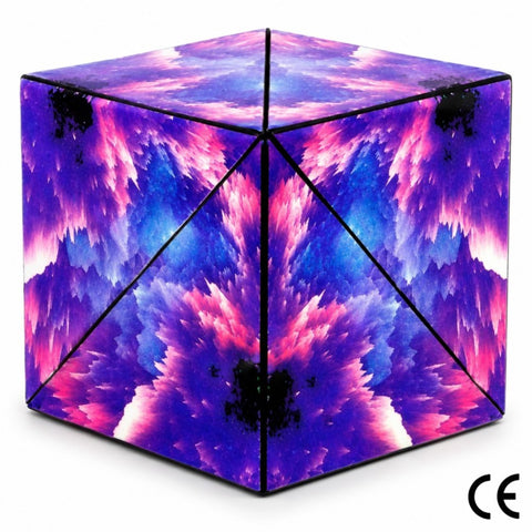 Magnetic 3D Magic Cube Puzzle Purple Stone