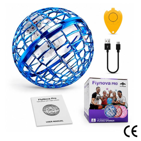 Flynova Pro Bola voladora con control remoto, esfera flotante de mano (azul)
